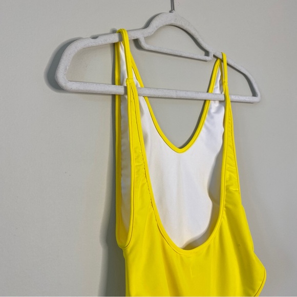 Bright Yellow Cut Out Swimsuit - Picture 8 of 10